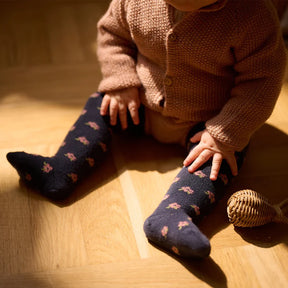 Strømpebukse Johana Blomster Navy