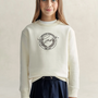 Genser Crest Crew Neck Cream