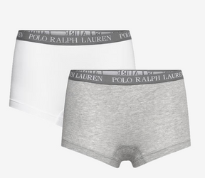 Girls Boyshorts Solid 2Pk Andover Heather