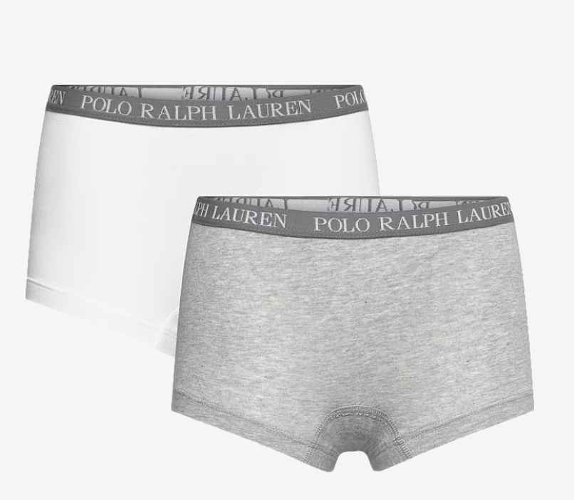 Girls Boyshorts Solid 2Pk Andover Heather