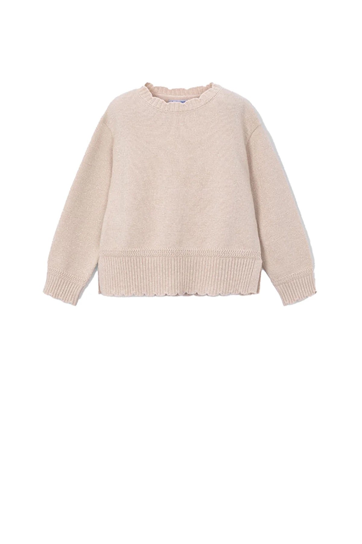 Genser Knitted Smooth Beige Vigo