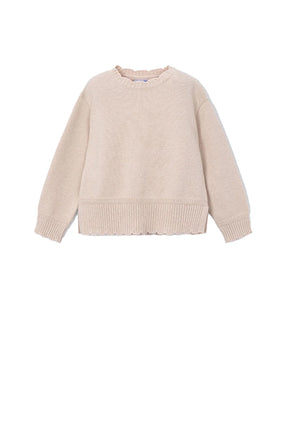 Genser Knitted Smooth Beige Vigo