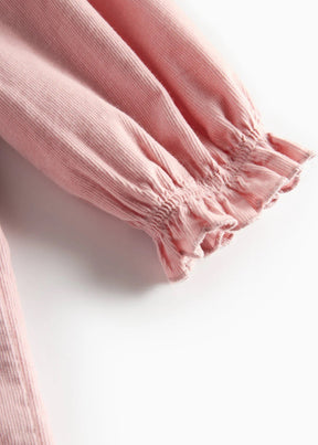 Kjole Delina Fine Cord Soft Berry