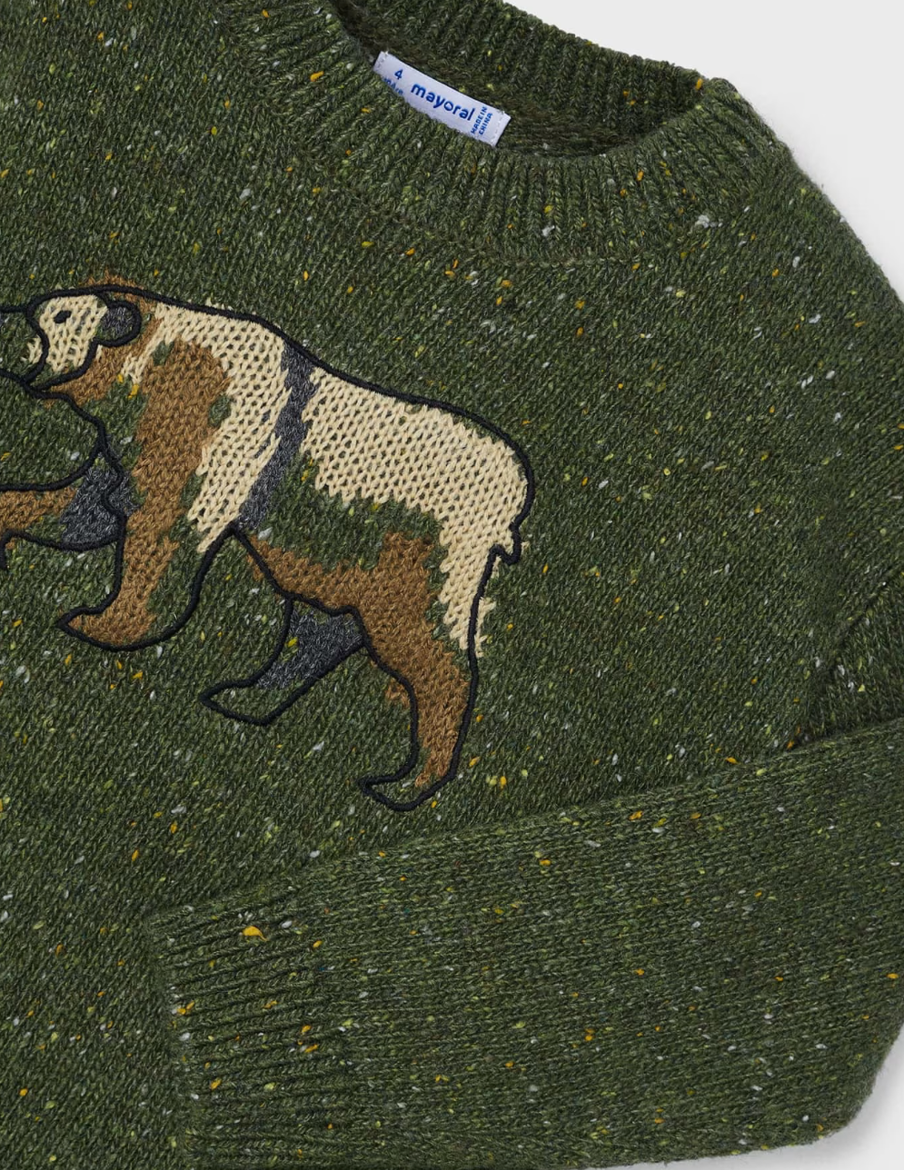 Genser Strikket Bear Jumper Forest