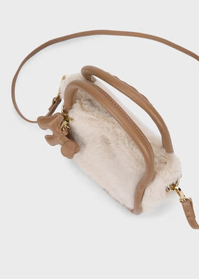 Veske Faux Fur w/Charms Tofu