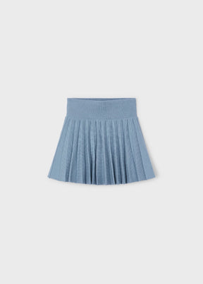 Skjørt Knit Pleated Sky Blue