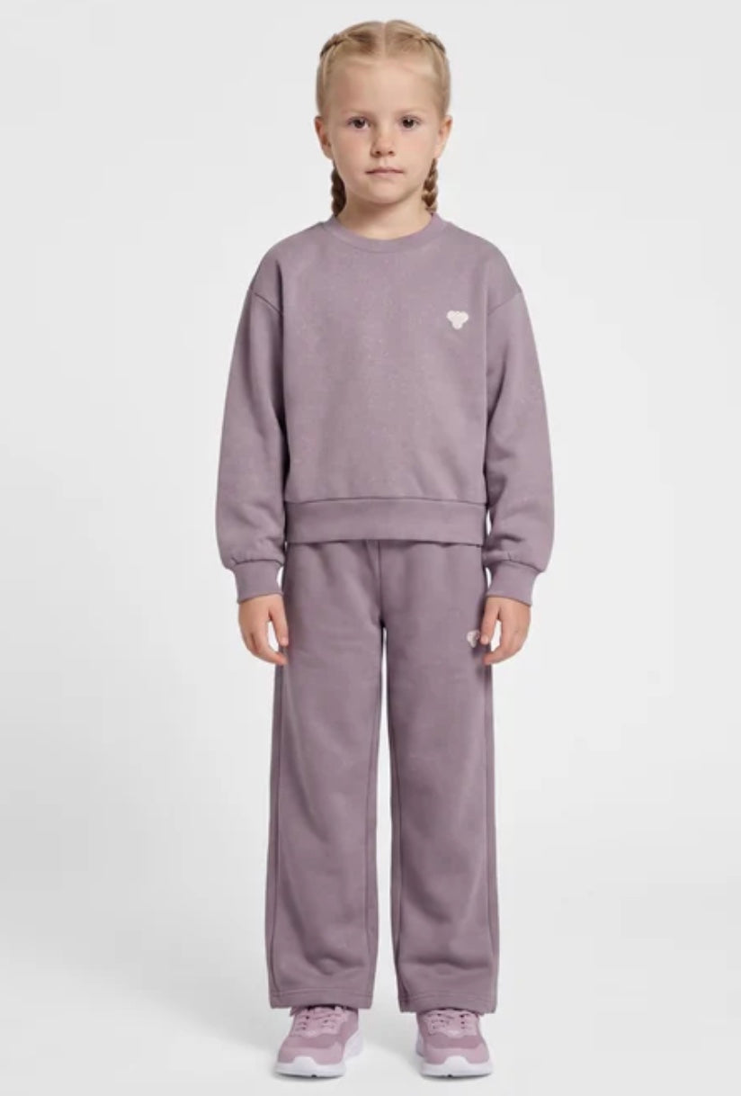 Genser Crew Neck Loose Glitter Gray Ridge