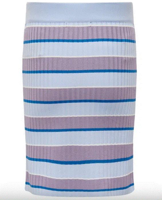 Skjørt Debbie Stripe Strikk Clear Sky