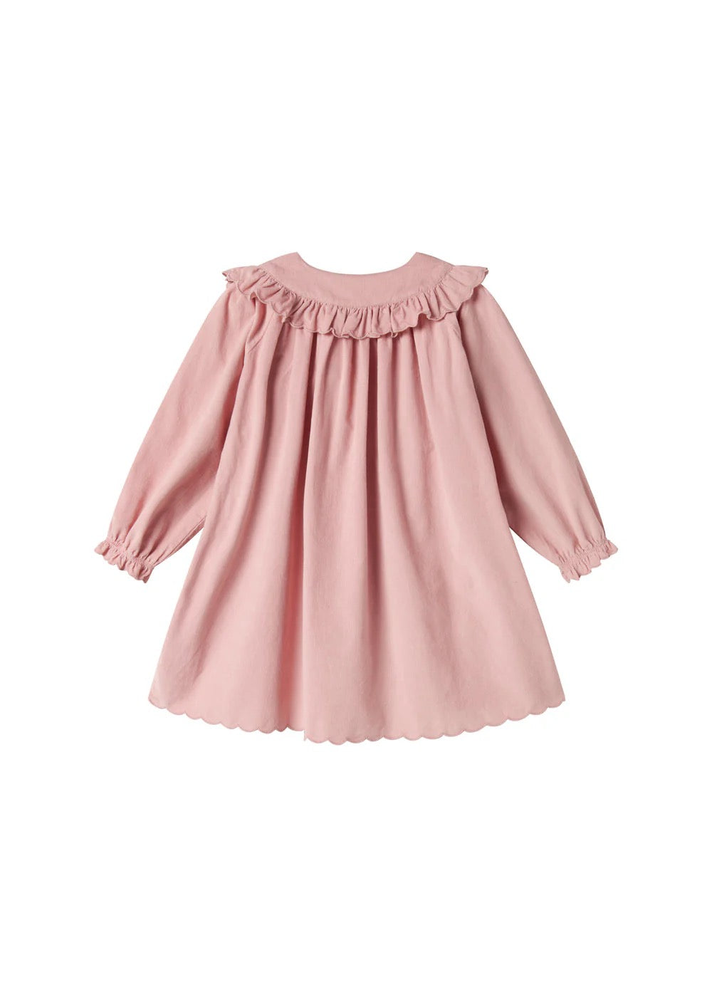 Kjole Delina Fine Cord Soft Berry