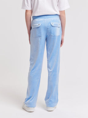 Tonal Wide Leg Jogger Della Robbia Blue