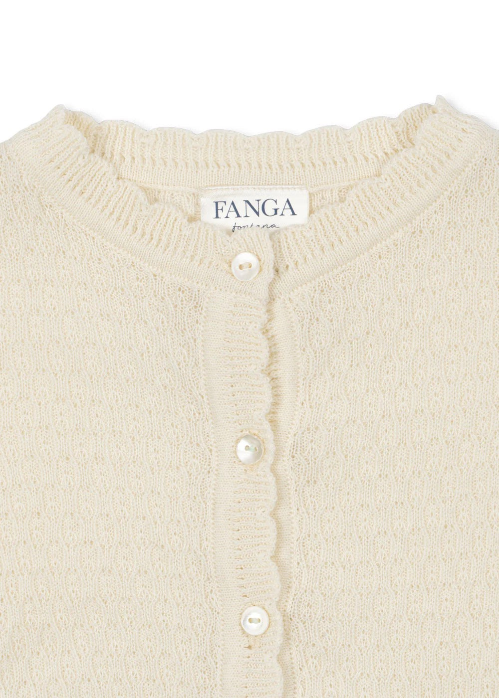 Cardigan Venti Pointelle Antique White
