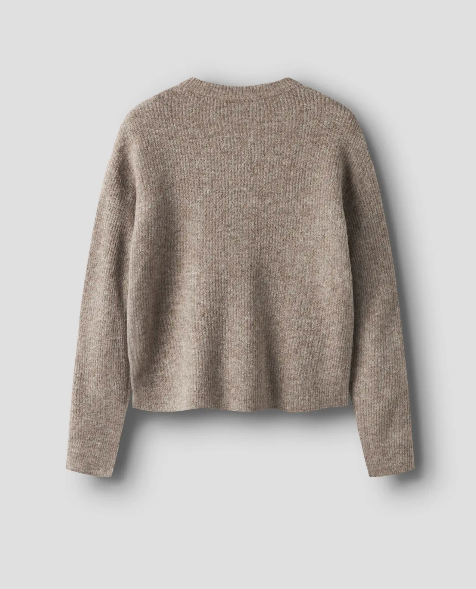 Cardigan Kleave Ls Short Knit Mocha Meringue