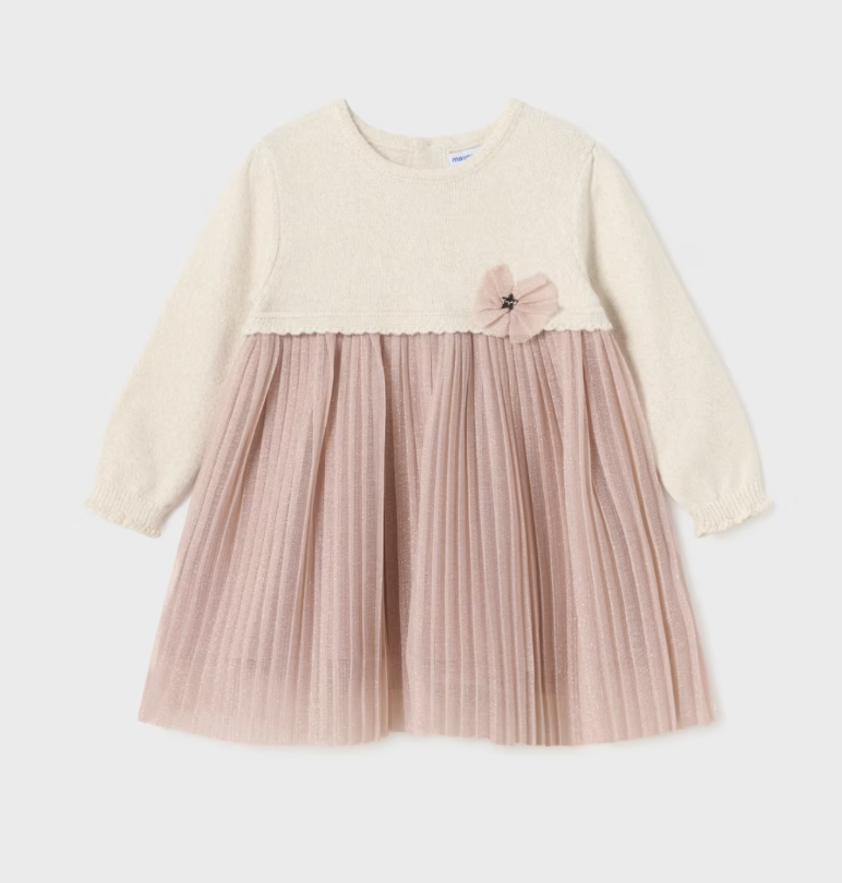 Kjole Combined Pleated Blush