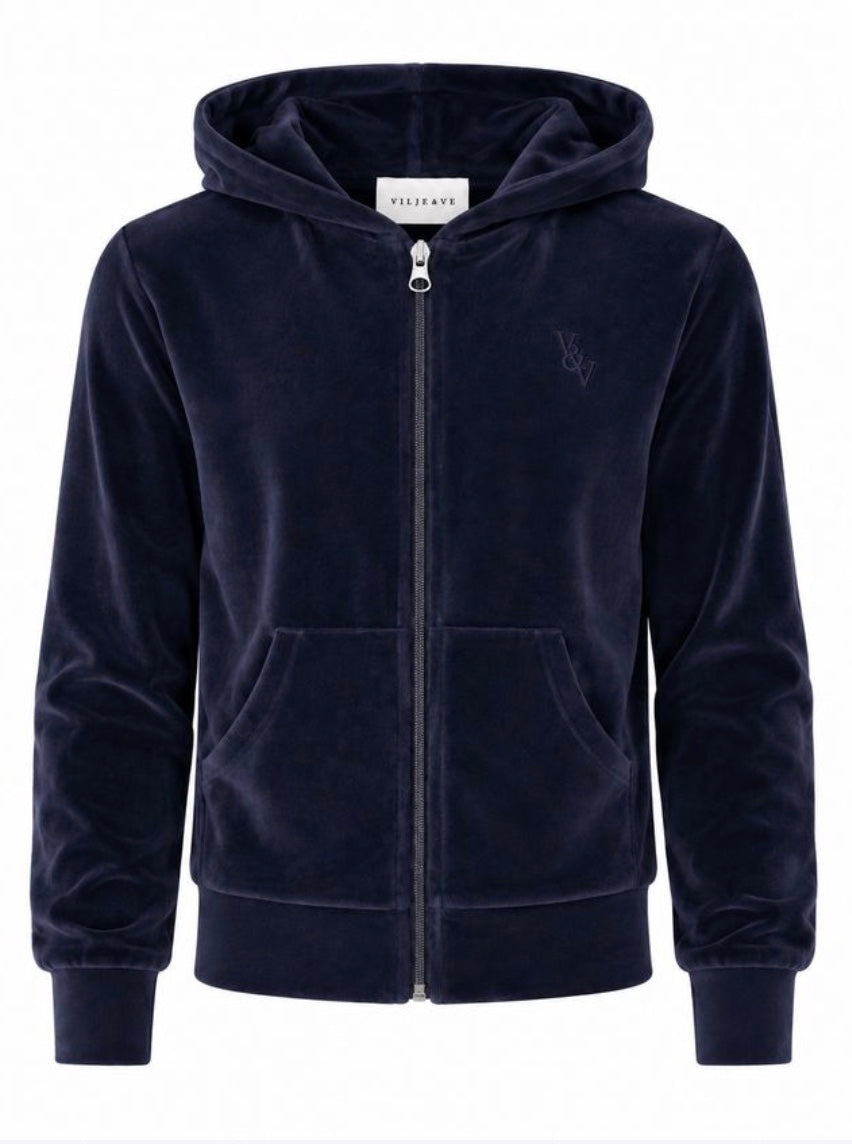 Jakke Hermine Velour Deep Navy