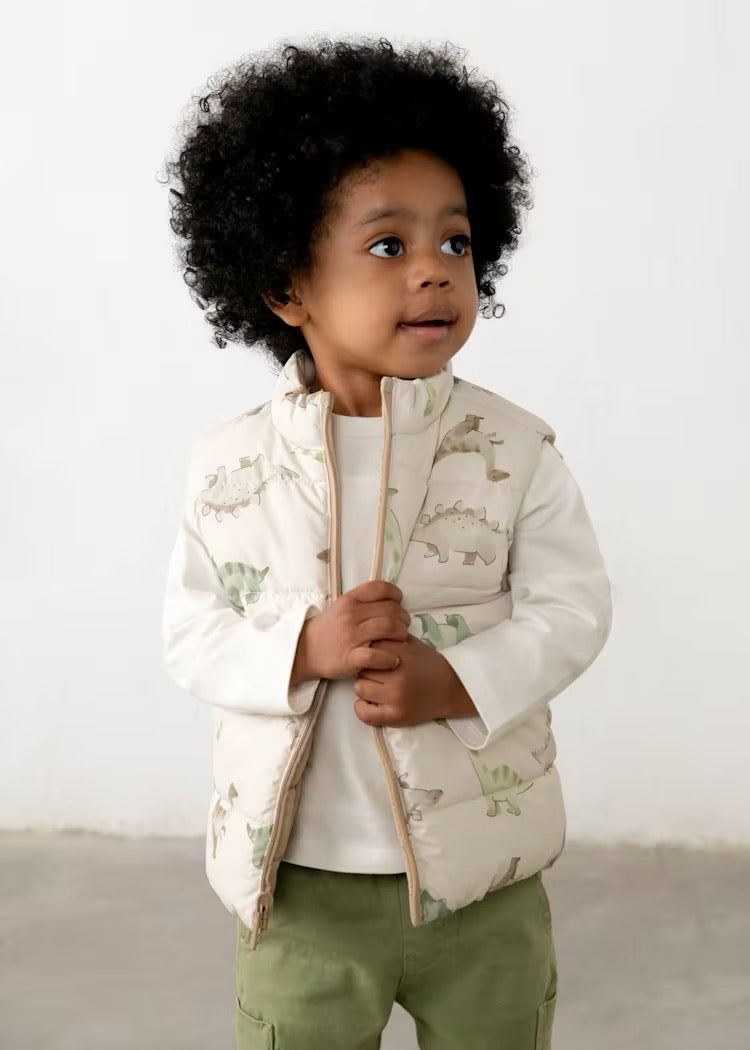 Vest Reversible Dino Dark Taupe