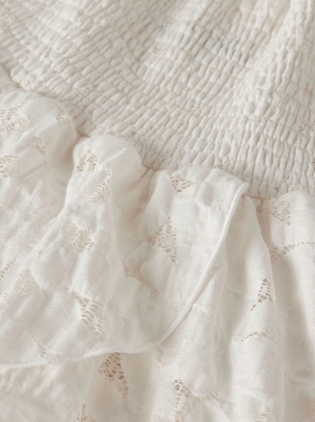 Skjørt Flace Layered White Alyssum