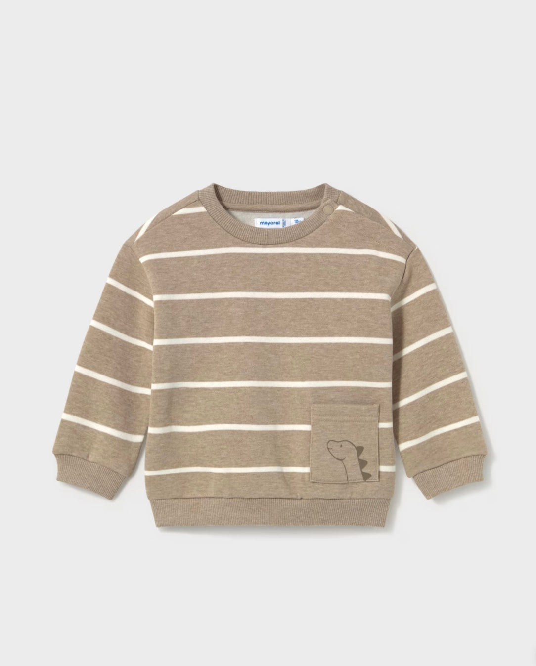 Genser Stripes Dino Truffle