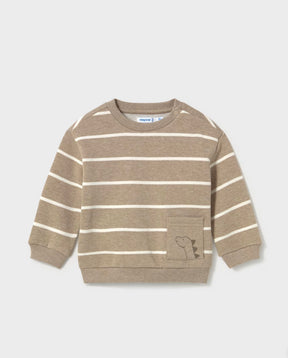 Genser Stripes Dino Truffle