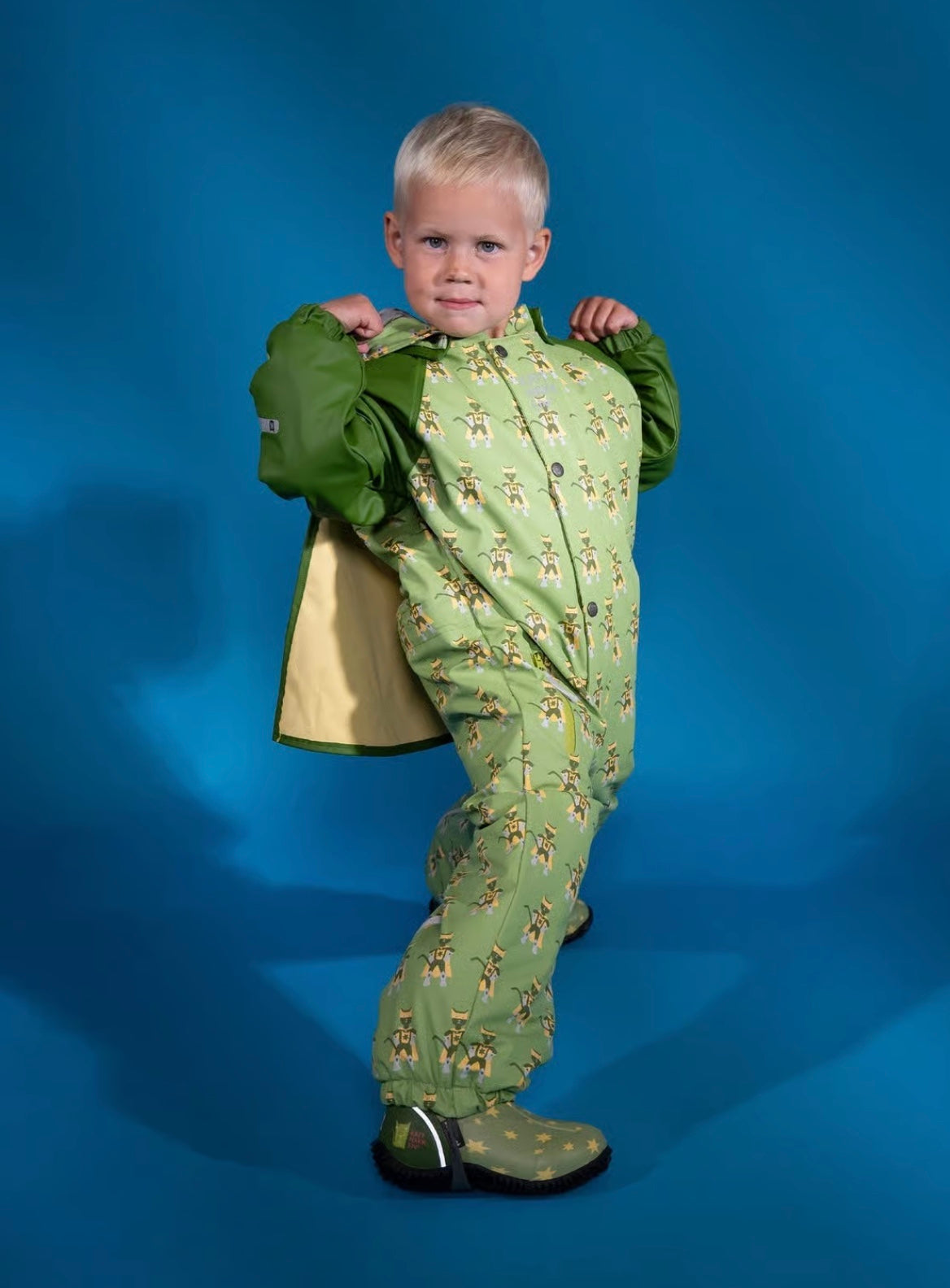 Vinterregndress Slaps Superhelt Supergrønn