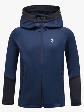 Jakke Rider Essentials Midlayer Zip Hood Blue Shadow/Blue Shadow