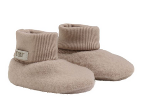 Tøfler Footies Wool Fleece Mahogany Rose