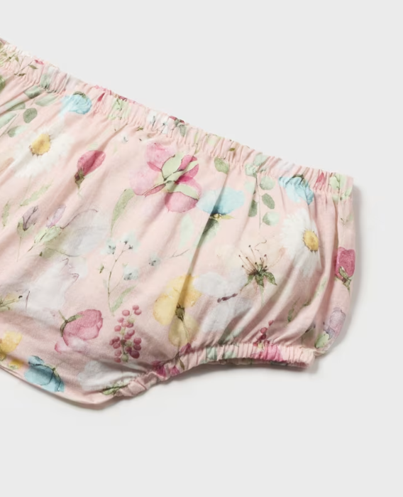 Kjole Printed flower Nappy Cover Nude