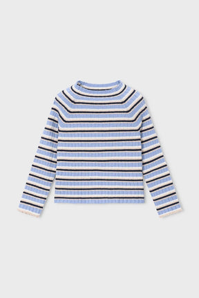 Genser Knitted Mockneck Sky Mix