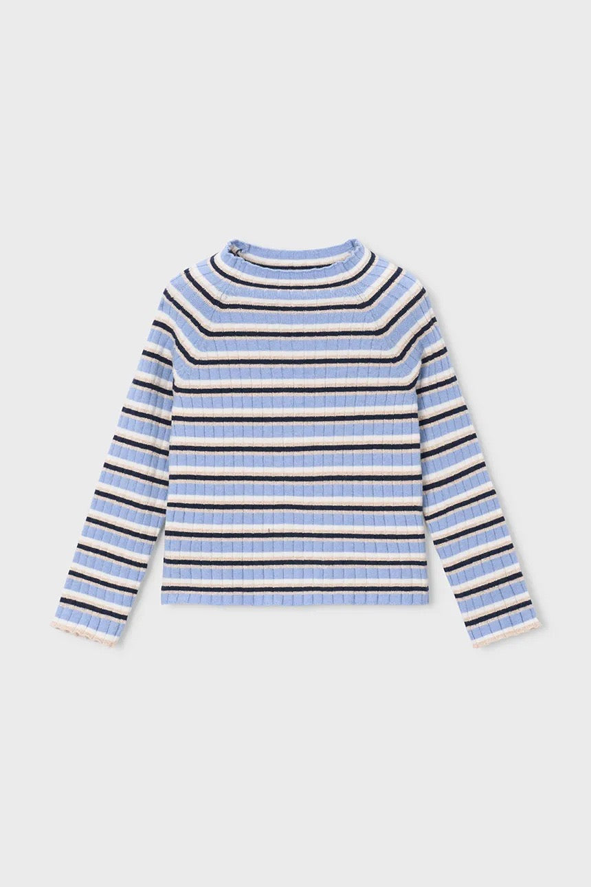 Genser Knitted Mockneck Sky Mix