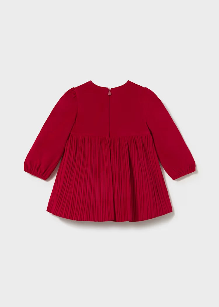 Kjole Velvet Pleated Red