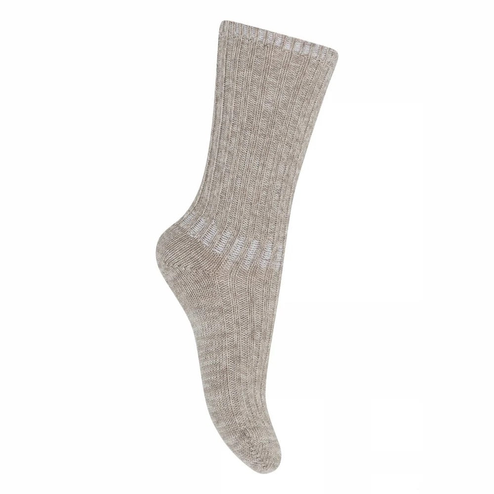Sokker Quinn Ull Light Brown Melange