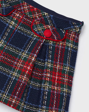 Shorts Checked Navy Cherry