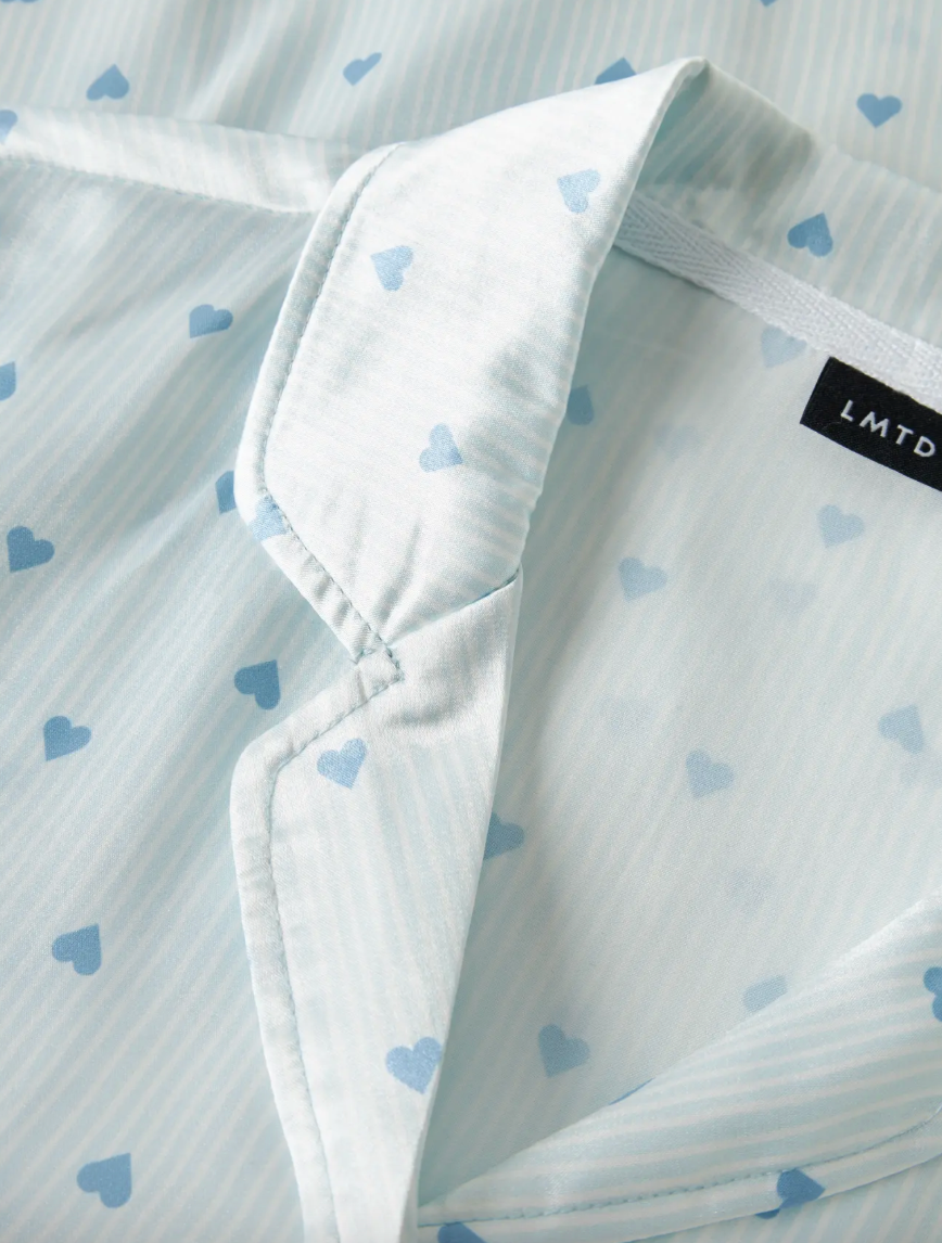 Pysj Nighty Ss Shorts Pyjamas Set Ice Melt