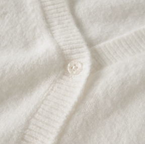 Cardigan Shorts Flodet Knit White Alyssum