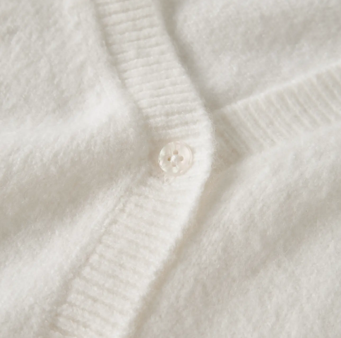 Cardigan Shorts Flodet Knit White Alyssum