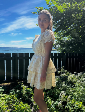 Kjole Ane Printed Off White Print