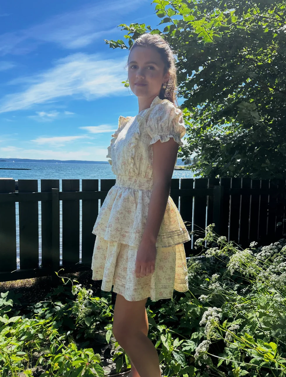 Kjole Ane Printed Off White Print