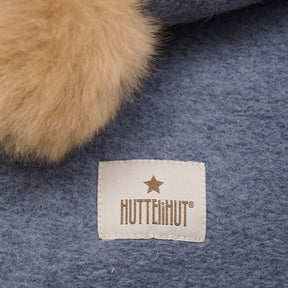 Balaclava Wool Alpaca Pompoms Folkstone Gray