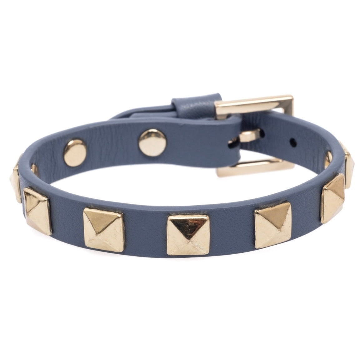 Armbånd Leather Steel Blue