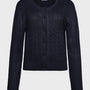 Cardigan Line Cable Knit Navy