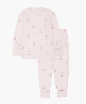 Sett Pysj Giraffe Pink