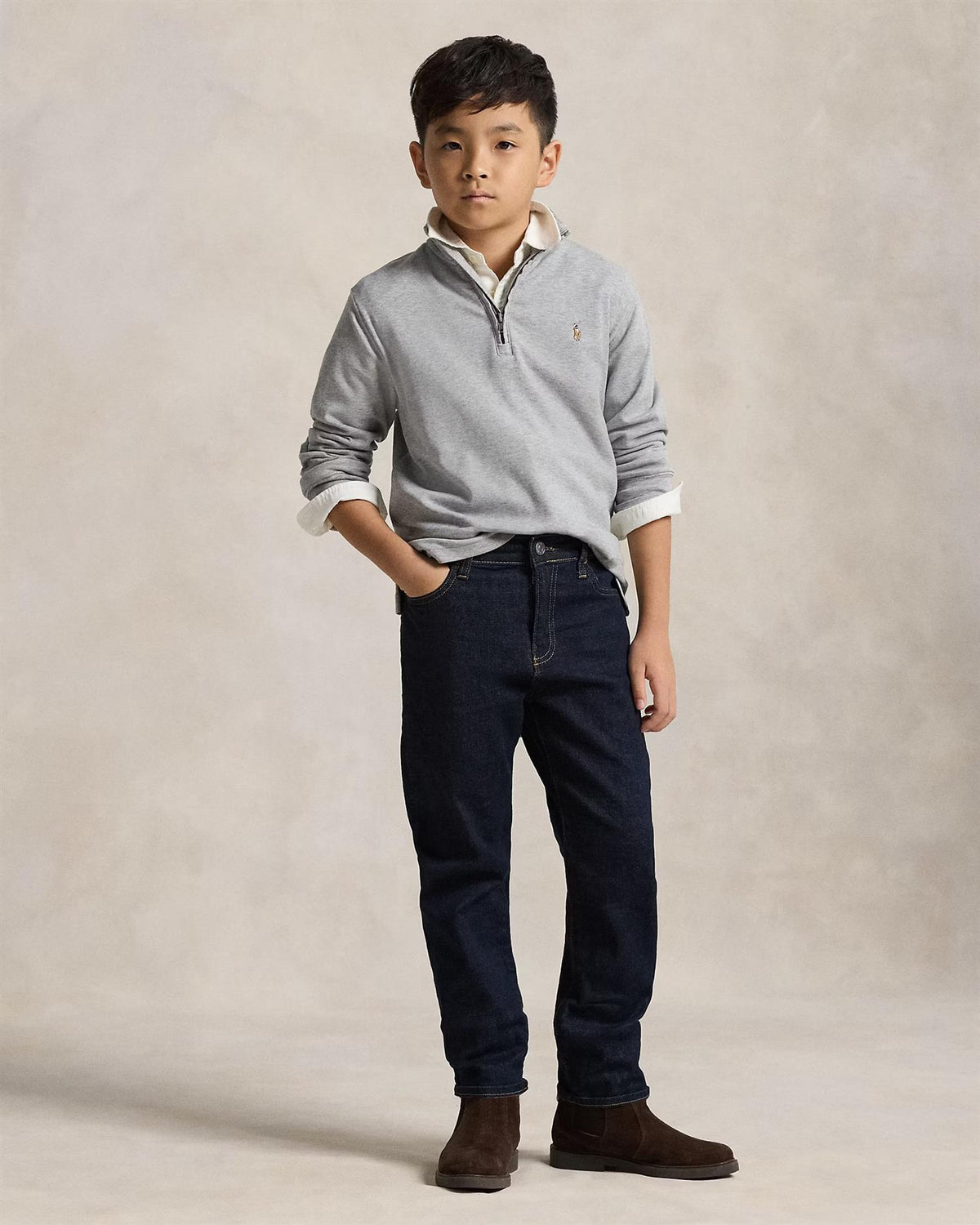 Genser Halfzip Pullover Andover Heather