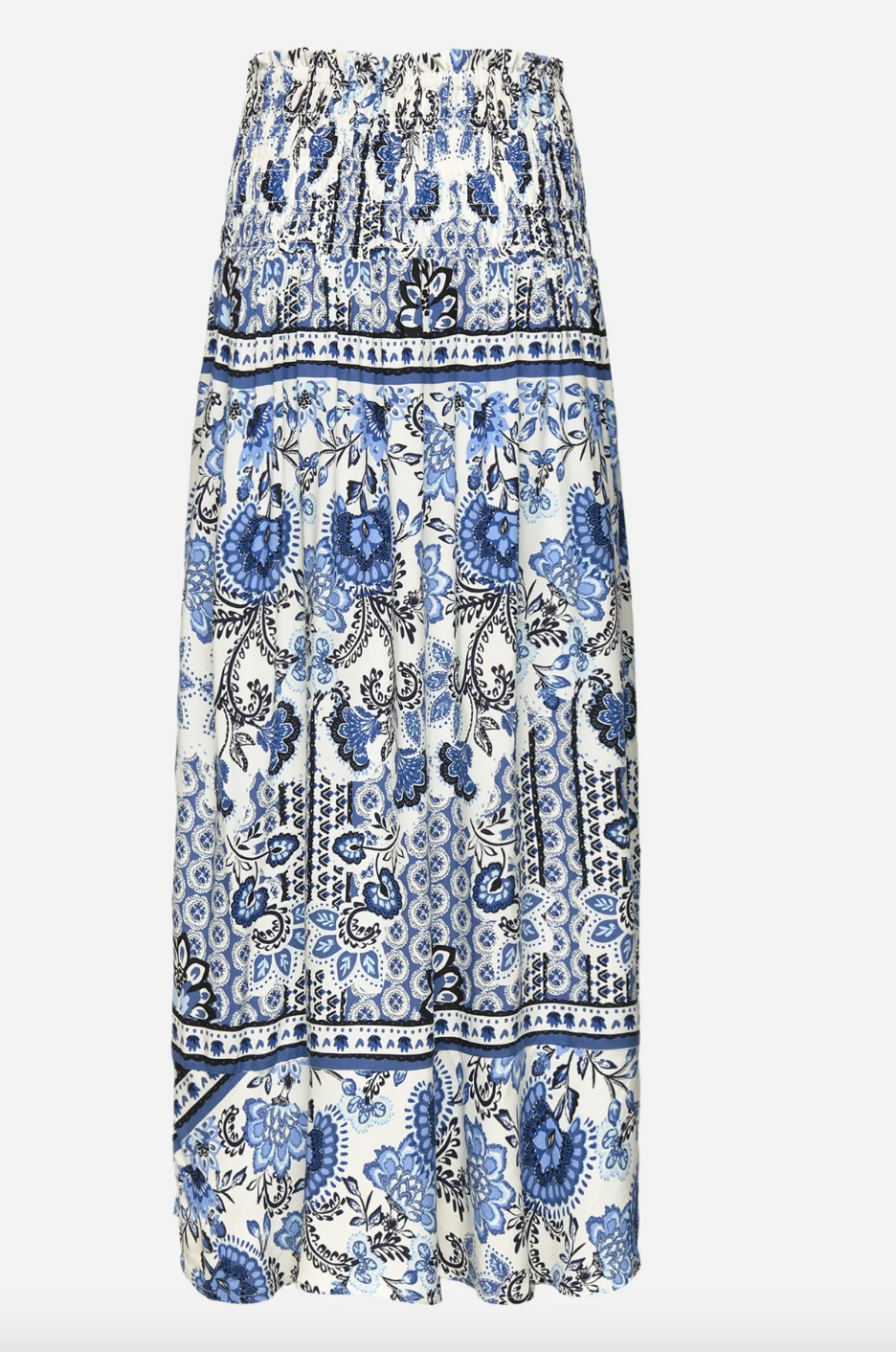 Skjørt RKElif Long Smock Blue Boho Print