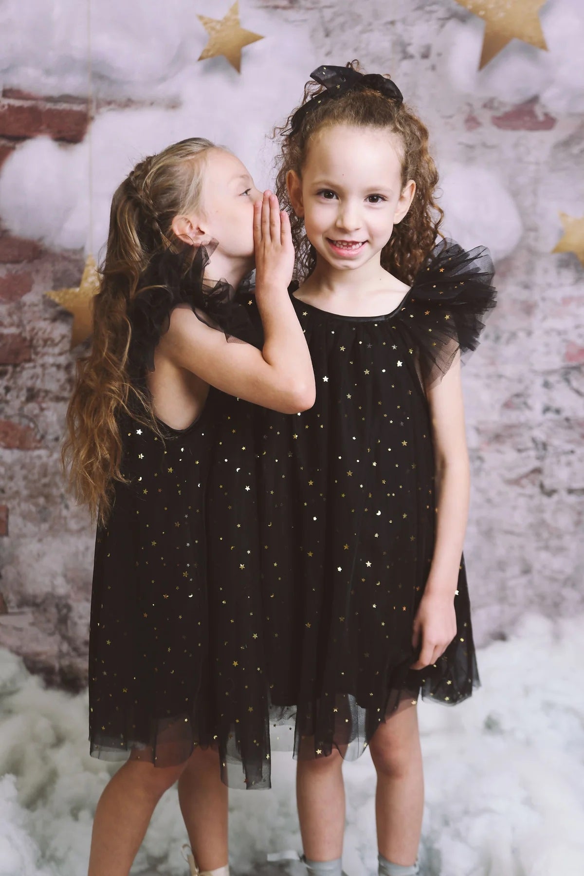 Kjole Stars and Moon Tulle Fairy Black