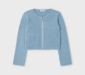 Cardigan Zip Sky Blue