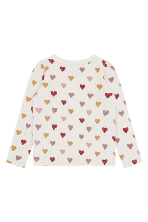 Genser Abba Hearts Puff Off White