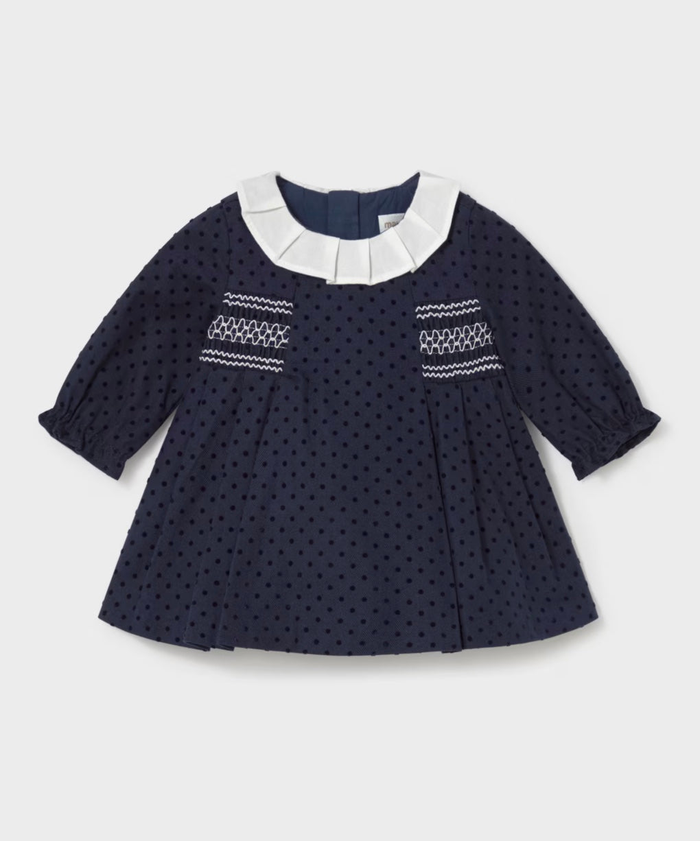 Kjole Flocked Navy