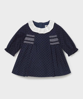 Kjole Flocked Navy
