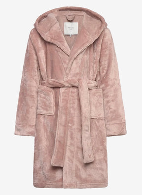 Morgenkåpe Hooded Fleece Vintage Powder