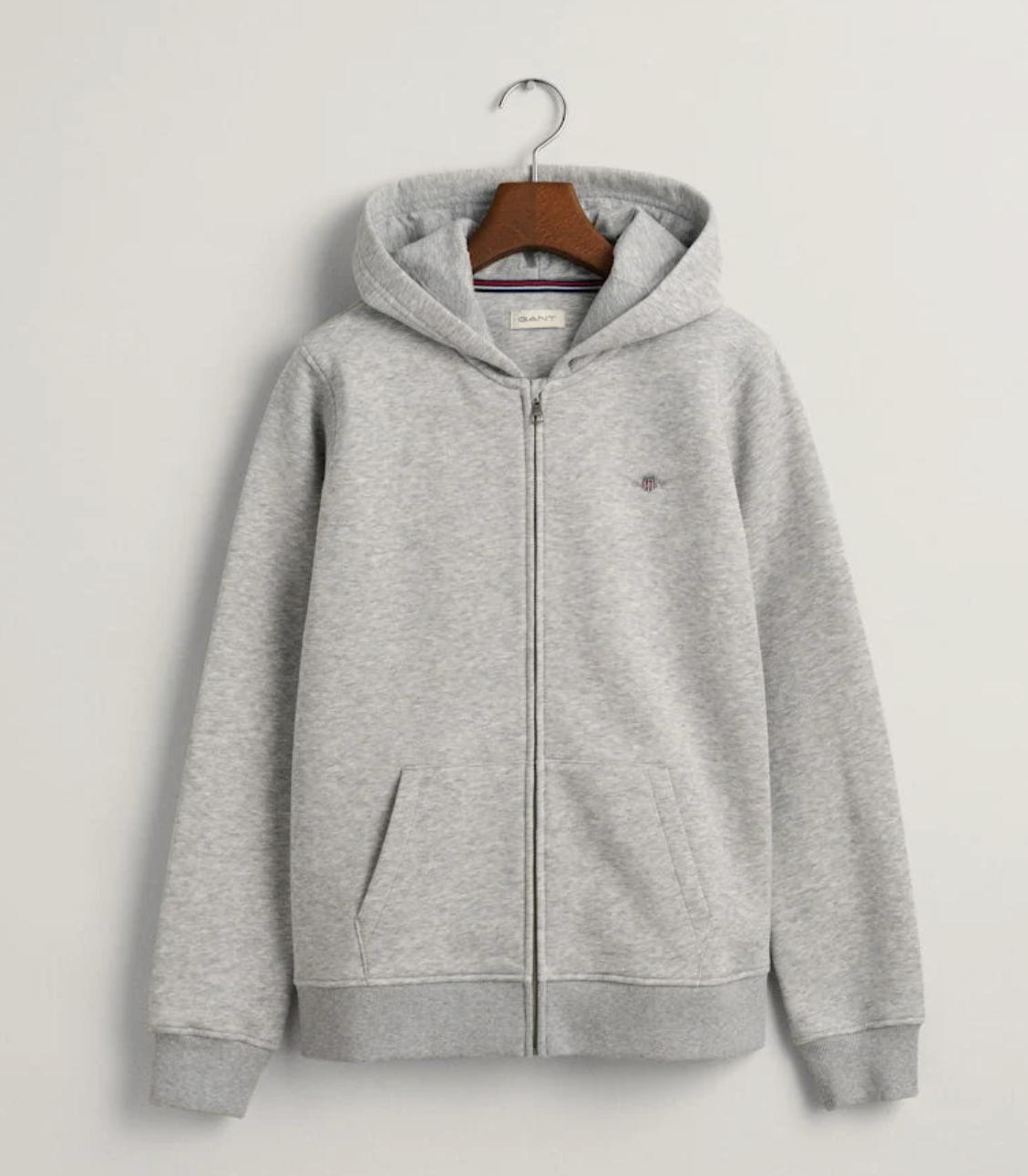 Hettejakke Shield Zip Light Grey Melange