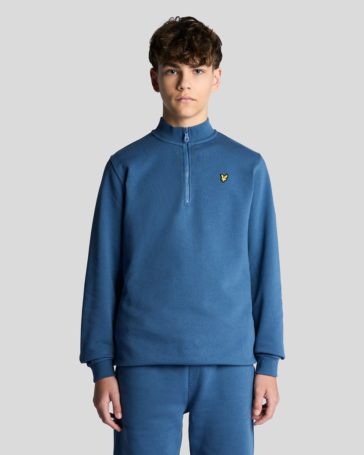 Genser Zip Pullover Dark Cornflower